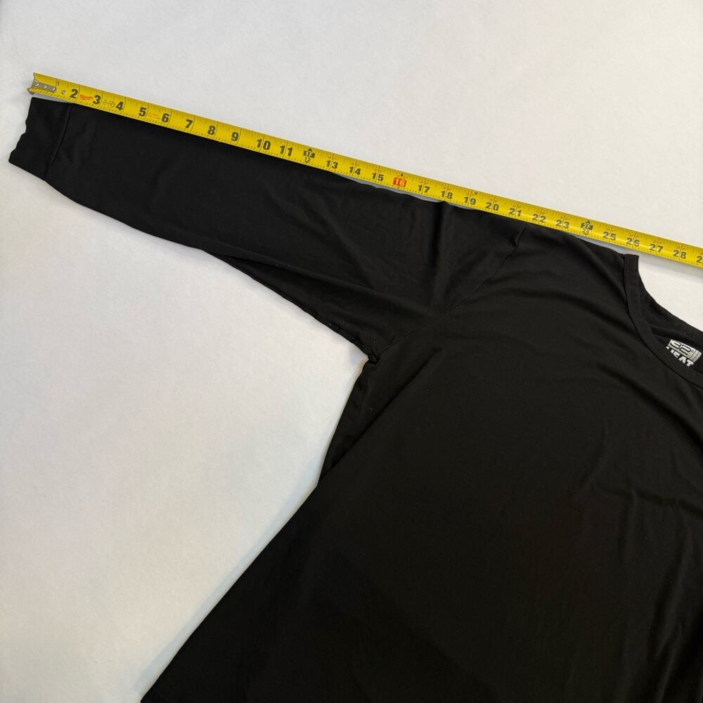 32 Degrees Heat Men's L Black Solid Crew Neck Long Sleeve T-Shirt Regular - Picture 5 of 6